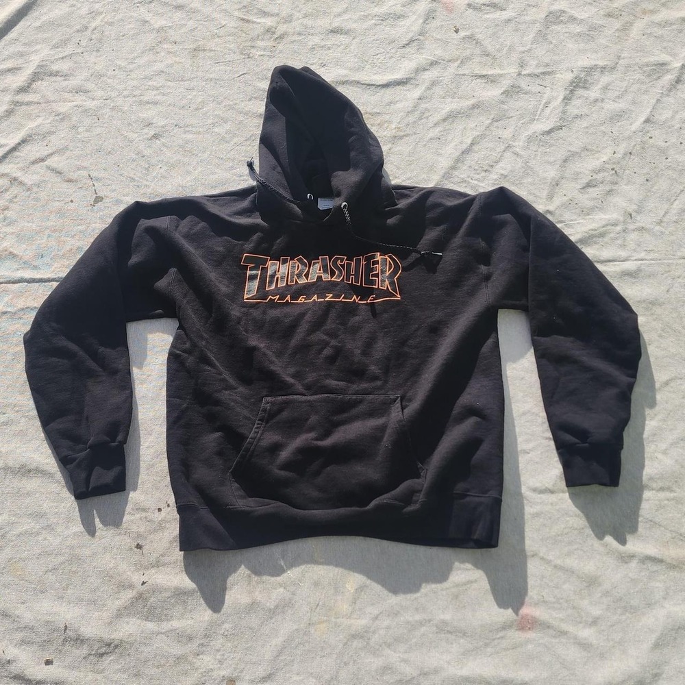Y2K vintage Thrasher black hoodie Size M
